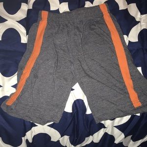 Boys grey with orange stripe shorts